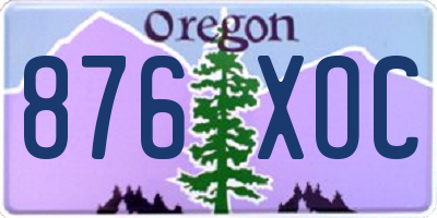 OR license plate 876XOC