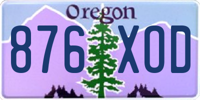 OR license plate 876XOD