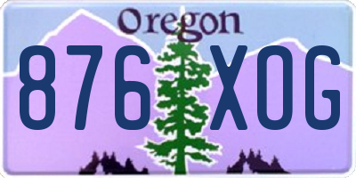 OR license plate 876XOG