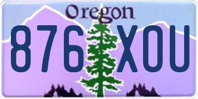 OR license plate 876XOU