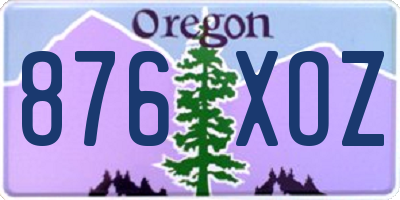 OR license plate 876XOZ