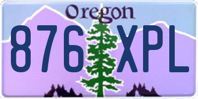 OR license plate 876XPL