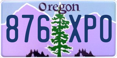OR license plate 876XPO