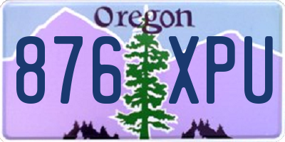 OR license plate 876XPU