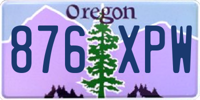 OR license plate 876XPW