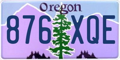 OR license plate 876XQE