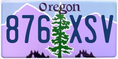 OR license plate 876XSV