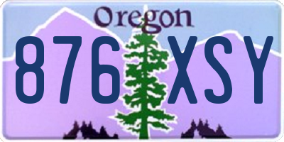 OR license plate 876XSY