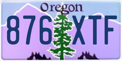OR license plate 876XTF