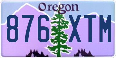 OR license plate 876XTM