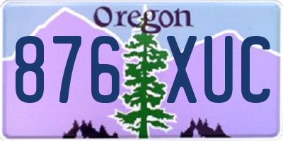OR license plate 876XUC