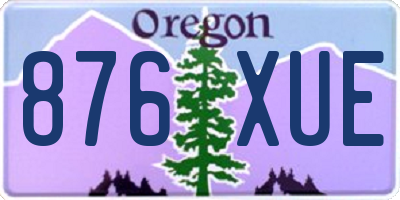 OR license plate 876XUE