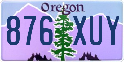OR license plate 876XUY