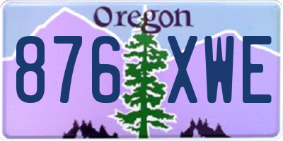 OR license plate 876XWE