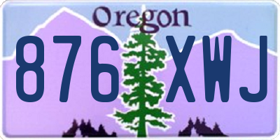 OR license plate 876XWJ