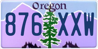 OR license plate 876XXW