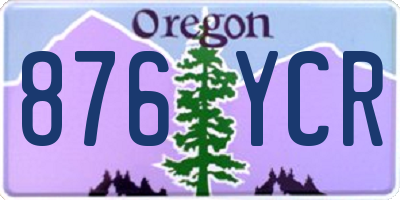 OR license plate 876YCR
