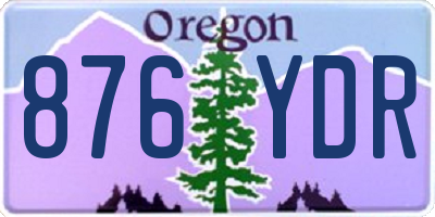 OR license plate 876YDR