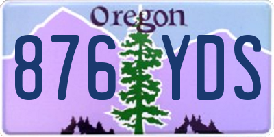 OR license plate 876YDS