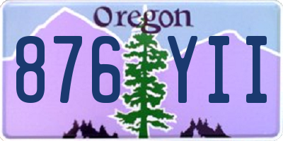 OR license plate 876YII