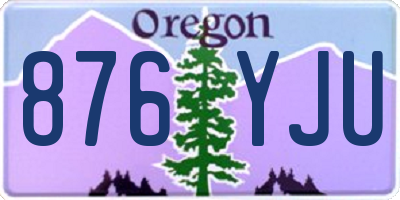 OR license plate 876YJU
