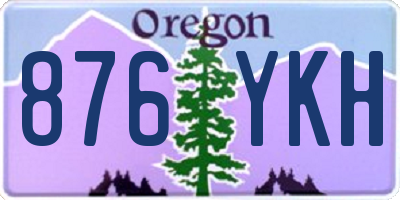 OR license plate 876YKH