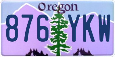 OR license plate 876YKW