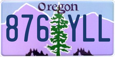 OR license plate 876YLL