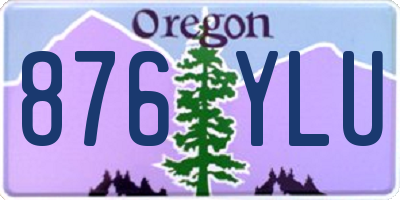 OR license plate 876YLU