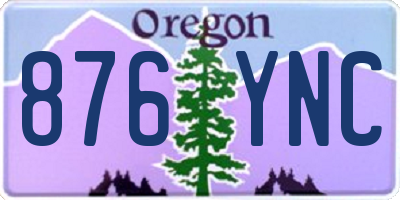 OR license plate 876YNC