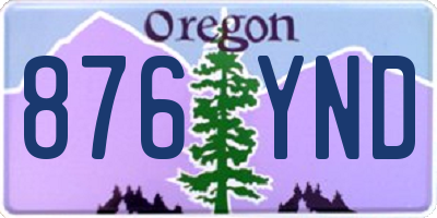 OR license plate 876YND