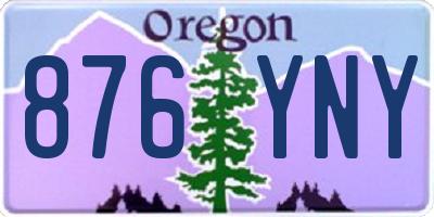 OR license plate 876YNY