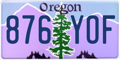 OR license plate 876YOF