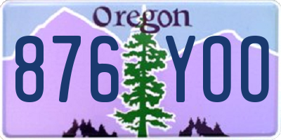 OR license plate 876YOO