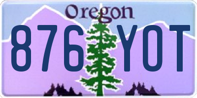 OR license plate 876YOT
