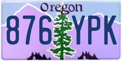 OR license plate 876YPK