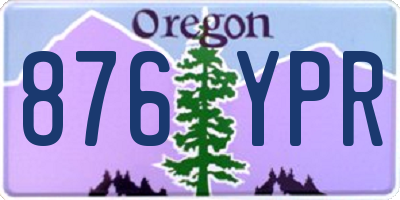 OR license plate 876YPR