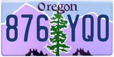 OR license plate 876YQO