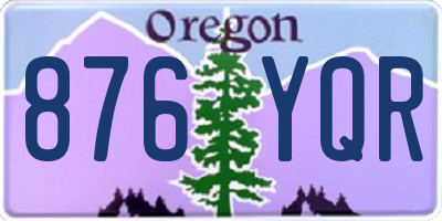 OR license plate 876YQR