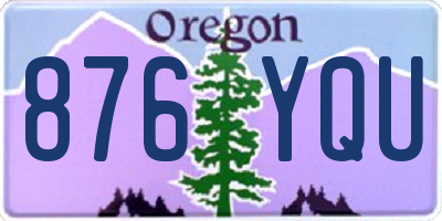 OR license plate 876YQU
