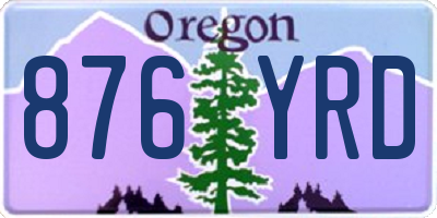 OR license plate 876YRD