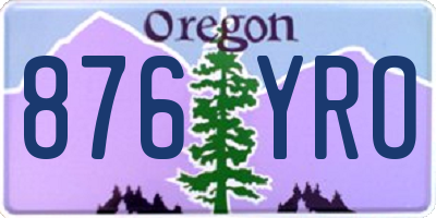 OR license plate 876YRO