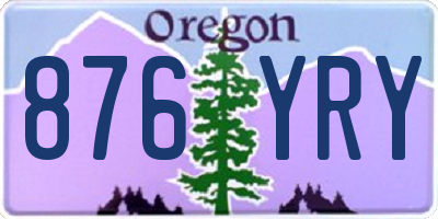 OR license plate 876YRY