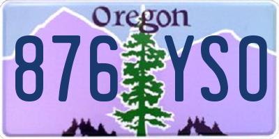 OR license plate 876YSO