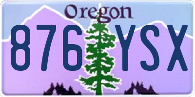 OR license plate 876YSX
