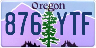 OR license plate 876YTF