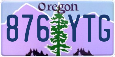 OR license plate 876YTG
