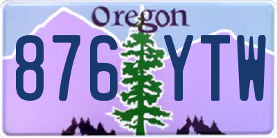 OR license plate 876YTW