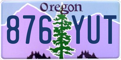 OR license plate 876YUT