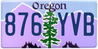 OR license plate 876YVB